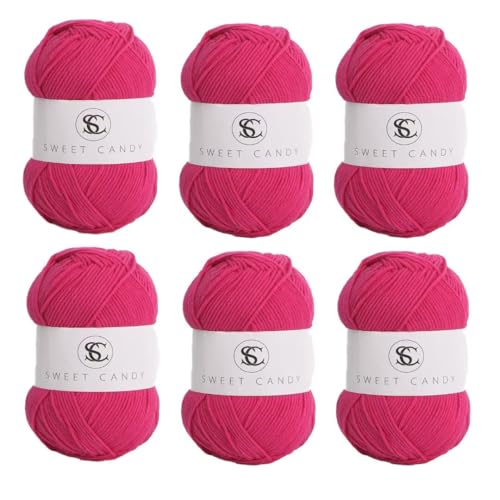 6 x 100 g Knäuel sortiertes Acrylgarn, farbiges Milch-Baumwollgarn, 5-lagiges Strickgarn für Stanznadel, 2 mm Häkelnadel-Garn für Pullover/Schal 6 x 100 g Knäuel sortiertes Acrylgarn, farbiges Milch-Baumwollgarn, 5-lagiges Strickgarn für Stanznadel, 2 mm Häkelnadel-Garn für Pullover/Schal von Generisch