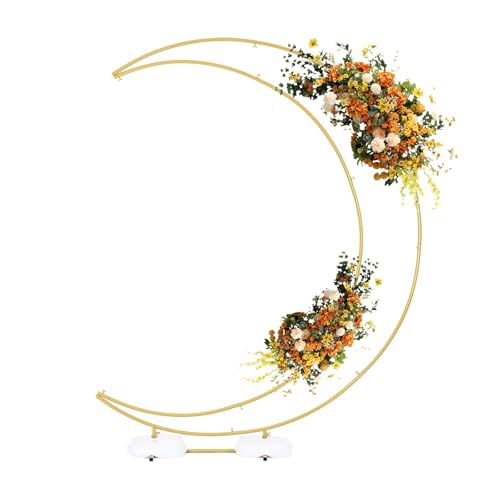 6.9FT Gold Moon Arch Stand - Curved Wedding Backdrop for Balloons, Ceremonies & Birthday Parties 6.9FT Gold Moon Arch Stand - Curved Wedding Backdrop for Balloons, Ceremonies & Birthday Parties von Generisch