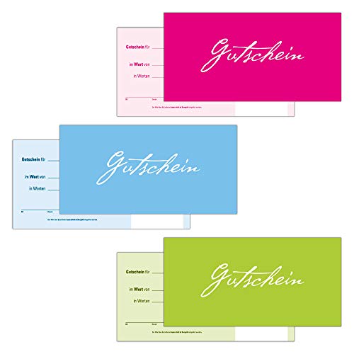 60 Gutscheine Gutscheinkarten Geschenkgutscheine – edel neutral 3 Motive im Mix Sommer Frühling Pink Hellblau und Hellgrün 60 Gutscheine Gutscheinkarten Geschenkgutscheine – edel neutral 3 Motive im Mix Sommer Frühling Pink Hellblau und Hellgrün von Generisch