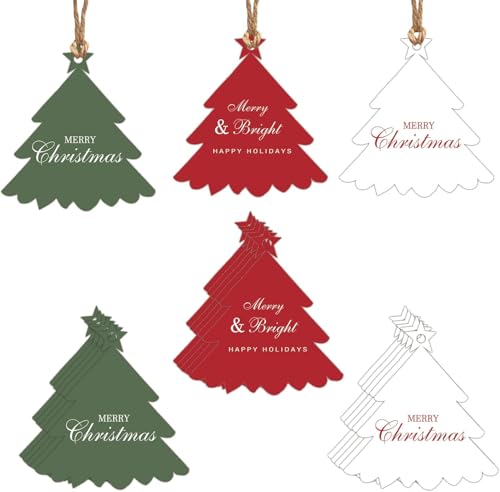 60 Stück moderne Weihnachtsbaum-Form, Geschenk, 5,1 x 7,6 cm Etiketten, Seil, zum Aufhängen, Namensgeschenk, Weihnachtsbaum-Themenmarker, personalisierbare Geschenkdekoration 60 Stück moderne Weihnachtsbaum-Form, Geschenk, 5,1 x 7,6 cm Etiketten, Seil, zum Aufhängen, Namensgeschenk, Weihnachtsbaum-Themenmarker, personalisierbare Geschenkdekoration von Generisch