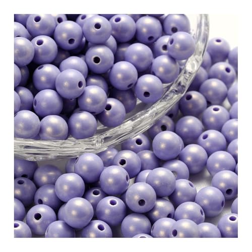 600 Stück reflektierende Perlen, 3D-Illusion, Wunderperlen, 6–12 mm, Stickerei, Acrylperlen für die Schmuckherstellung, hübsch unter Licht (12mm*600Stück,Violett) von Generisch
