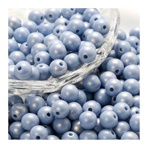 600 Stück reflektierende Perlen, 3D-Illusion, Wunderperlen, 6–12 mm, Stickerei, Acrylperlen für die Schmuckherstellung, hübsch unter Licht (8mm*600Stück,Blau) von Generisch
