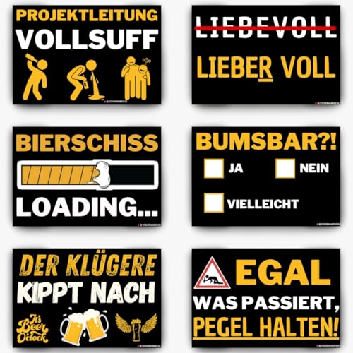 60x Malle Sticker, Malle Aufkleber - Party Spaß JGA - Malle Sticker Set von Generisch