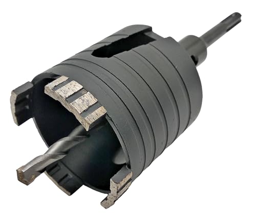 68mm Ø Profi Bohrkrone Dosensenker M16 + SDS Plus Dosenbohrer, Bohrtiefe: bis 65mm, 10mm Diamant Turbo Segmente, Zentrierbohrer und Austreiber inclusive von Kraftfeld