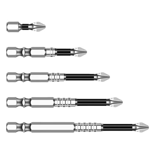 6PCS Antislip Bohrerset, Hohe Festigkeit Legierung Stahl Drill Bits Set, Anti Set Driller Bits Für Mehrere Schruben Spezifikation Und Hand Reparatur Projeck Treiber Bits (25L 50L 65L 70L 90L) von Generisch