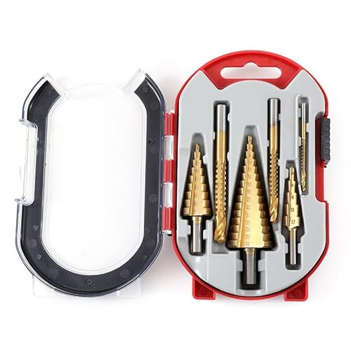 6tück HSS Stufenbohrer,Stufenbohrer Set,Schälbohrer,Titanbeschichtet,HSS Schälbohrer für Metall,Holz,Kunststoffe-Kegelbohrer 6tück HSS Stufenbohrer,Stufenbohrer Set,Schälbohrer,Titanbeschichtet,HSS Schälbohrer für Metall,Holz,Kunststoffe-Kegelbohrer von Generisch