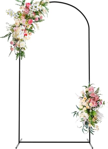 7.2 FT Wedding Arch Backdrop Stand, Metal Arch Ceremony, Birthday Party, Photo Booth, Engagement, Baby Shower Adjustable(Black) von Generisch