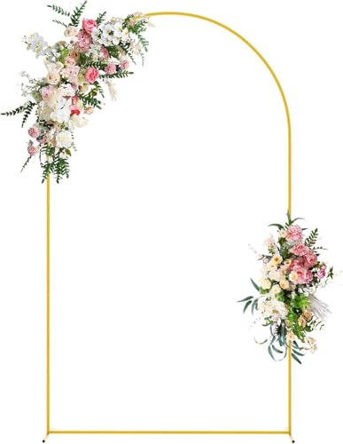 7.2 FT Wedding Arch Backdrop Stand, Metal Arch Ceremony, Birthday Party, Photo Booth, Engagement, Baby Shower Adjustable(Gold) von Generisch