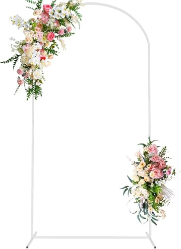 7.2 FT Wedding Arch Backdrop Stand, Metal Arch Ceremony, Birthday Party, Photo Booth, Engagement, Baby Shower Adjustable(WHITE) von Generisch