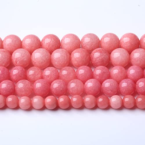 72 Stück 10 mm natürliche rosa Jades-Perlen, Rhodochrosit, Chalcedon, runde Perlen für Schmuckherstellung, Armband, 81,3 cm, 2 Stränge 72 Stück 10 mm natürliche rosa Jades-Perlen, Rhodochrosit, Chalcedon, runde Perlen für Schmuckherstellung, Armband, 81,3 cm, 2 Stränge von Generisch