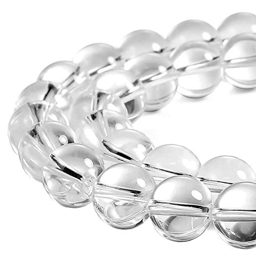 7A Naturweiße, klare Quarz-Edelsteinperlen für selbstgemachte Halsketten, Armbänder, Schmuckherstellung, Strang, 12 mm 7A Naturweiße, klare Quarz-Edelsteinperlen für selbstgemachte Halsketten, Armbänder, Schmuckherstellung, Strang, 12 mm von Generisch