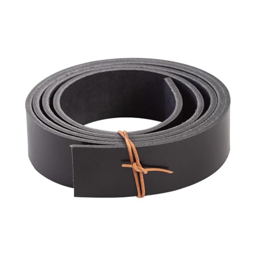 8/10oz Leather Strap Belt Blank Strip Genuine Cowhide Tooling Veg Tanned Leather Shoulder & Butt Craft Hand Making Belt Tag(Black,19mm-0.75inch) von Generisch