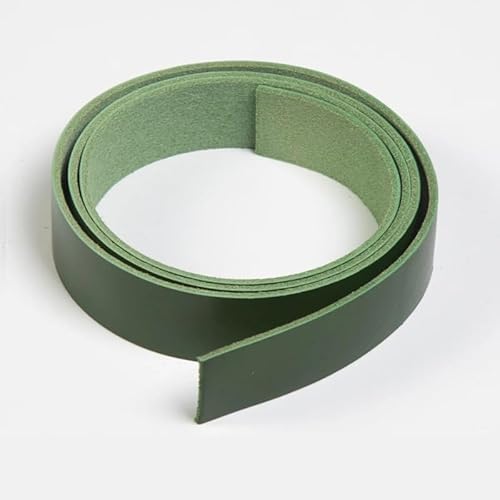 8/10oz Leather Strap Belt Blank Strip Genuine Cowhide Tooling Veg Tanned Leather Shoulder & Butt Craft Hand Making Belt Tag(Green,29mm-1.14inch) von Generisch