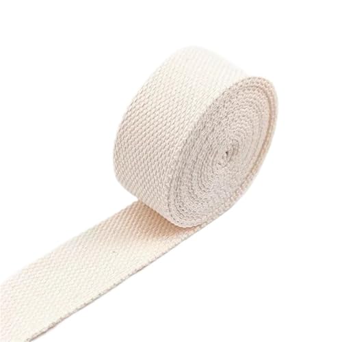 8 Meter Baumwoll-Gurtband, 50 mm Breite, Canvas-Gurt, Taschengriff, Material für Kleidungsstücke, Näh- und Bastelbedarf(Beige) von Generisch