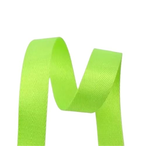 8 Meter Nylon Gurtband 20–38 mm Breite Fischgrätenmuster DIY Nähgurt Tasche Verstärkung Stoffbesatz(Fluorescent Green,38mm) von Generisch