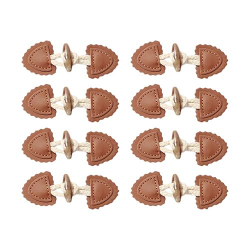 8 Sets PU-Lederharz-Horn-Knebelverschlussknöpfe zum Aufnähen für Jacke, Trenchcoat, Wolle, Oberbekleidung, Nähen, DIY-Zubehör, Knebelknöpfe für Jacken, Mantel, Braun und Weiß 8 Sets PU-Lederharz-Horn-Knebelverschlussknöpfe zum Aufnähen für Jacke, Trenchcoat, Wolle, Oberbekleidung, Nähen, DIY-Zubehör, Knebelknöpfe für Jacken, Mantel, Braun und Weiß von Generisch