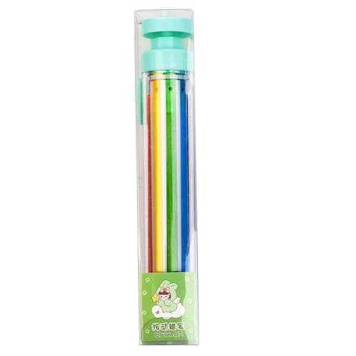 8-in-1 Drehbarer Buntstift – Push-Up-Multicolor-Balstift für Kinder, ungiftig und sicher, schmutzfreies Zeichnen, perfekt für Vorschule, Kindergarten, künstlerisches kreatives Kritzeln (grüner 8-in-1 Drehbarer Buntstift – Push-Up-Multicolor-Balstift für Kinder, ungiftig und sicher, schmutzfreies Zeichnen, perfekt für Vorschule, Kindergarten, künstlerisches kreatives Kritzeln (grüner von Generisch