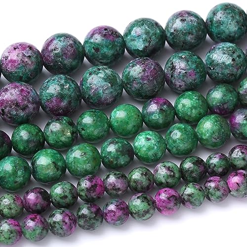 8 mm große, runde, lose Perlen, natürliche Edelsteinperlen, Kristallperlen für Schmuckherstellung, DIY, Armband, Halskette, Rot / Grün 8 mm große, runde, lose Perlen, natürliche Edelsteinperlen, Kristallperlen für Schmuckherstellung, DIY, Armband, Halskette, Rot / Grün von Generisch
