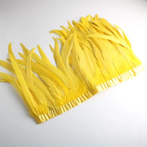 9,1 m/Lot 30–35 cm Federborte zum Basteln, Federbesatz, Band, Kleid, Kostüme, Gelb, 4,5 m 9,1 m/Lot 30–35 cm Federborte zum Basteln, Federbesatz, Band, Kleid, Kostüme, Gelb, 4,5 m von Generisch