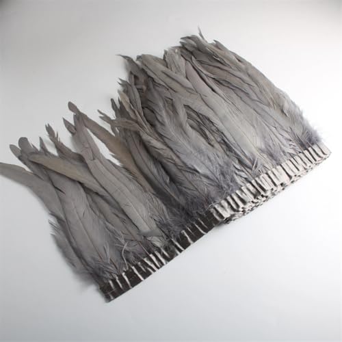 9,1 m/Lot 30–35 cm Federborte zum Basteln, Federbesatz, Band, Kleid, Kostüme, Grau, 4,5 m 9,1 m/Lot 30–35 cm Federborte zum Basteln, Federbesatz, Band, Kleid, Kostüme, Grau, 4,5 m von Generisch