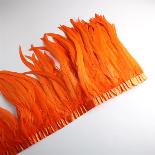 9,1 m/Lot 30–35 cm Federborte zum Basteln, Federbesatz, Band, Kleid, Kostüme, Orange, 4,5 m 9,1 m/Lot 30–35 cm Federborte zum Basteln, Federbesatz, Band, Kleid, Kostüme, Orange, 4,5 m von Generisch
