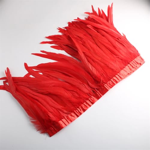 9,1 m/Lot 30–35 cm Federborte zum Basteln, Federbesatz, Band, Kleid, Kostüme, Rot, 4,5 m 9,1 m/Lot 30–35 cm Federborte zum Basteln, Federbesatz, Band, Kleid, Kostüme, Rot, 4,5 m von Generisch