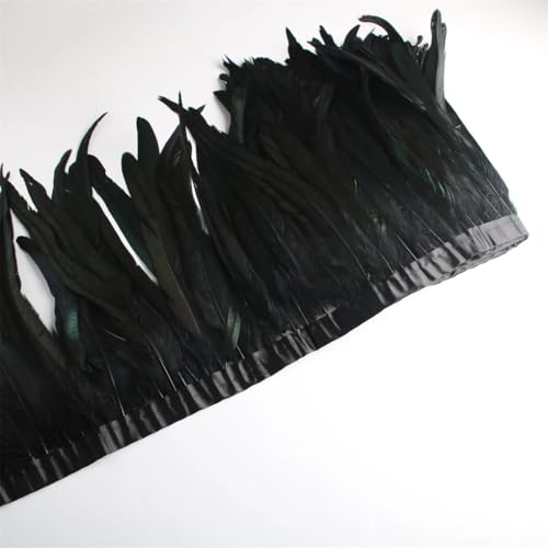 9,1 m/Lot 30–35 cm Federborte zum Basteln, Federbesatz, Band, Kleid, Kostüme, Schwarz, 4,5 m 9,1 m/Lot 30–35 cm Federborte zum Basteln, Federbesatz, Band, Kleid, Kostüme, Schwarz, 4,5 m von Generisch