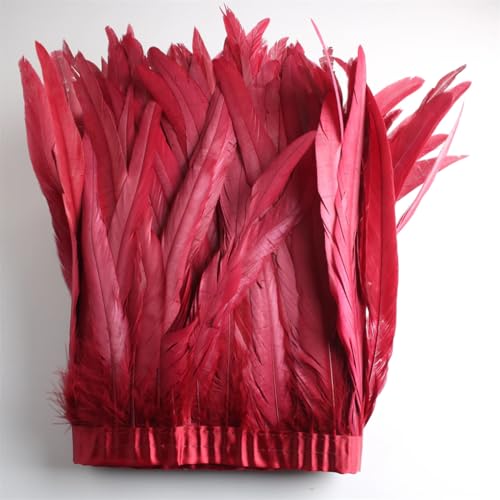 9,1 m Federbordüre, 25,4 - 30,5 cm, Coque-Federbesatz, für Handwerk, Kleid, Rock, Kostüme, Rotwein, 9,1 m 9,1 m Federbordüre, 25,4 - 30,5 cm, Coque-Federbesatz, für Handwerk, Kleid, Rock, Kostüme, Rotwein, 9,1 m von Generisch