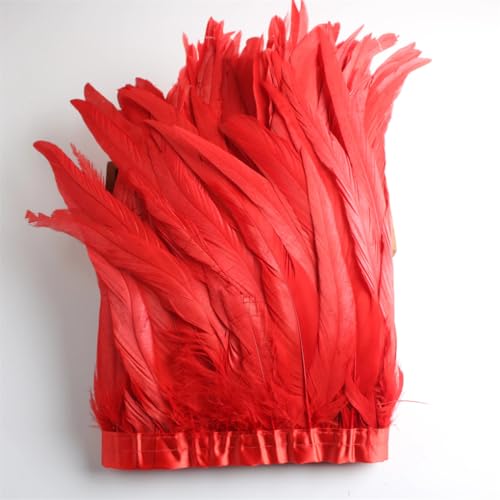 9,1 m Federbordüre, 25,4 - 30,5 cm, Coque-Federbesatz für Handwerk, Kleid, Rock, Kostüme, Rot, 9,1 m 9,1 m Federbordüre, 25,4 - 30,5 cm, Coque-Federbesatz für Handwerk, Kleid, Rock, Kostüme, Rot, 9,1 m von Generisch