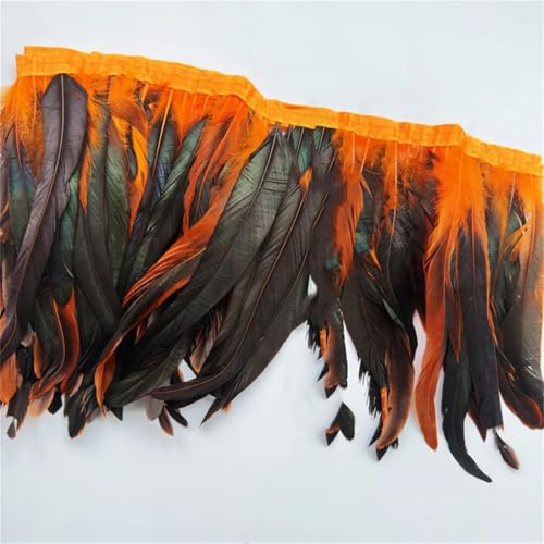 9,1 m Federborte, 25–30 cm, Coque-Feder, Huhnbesatz, Kleid, Rock, Kostüm-Dekoration, Orange, 6 m 9,1 m Federborte, 25–30 cm, Coque-Feder, Huhnbesatz, Kleid, Rock, Kostüm-Dekoration, Orange, 6 m von Generisch