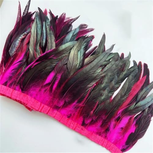 9,1 m Federborte, 25–30 cm, Coque-Feder, Huhnbesatz, Kleid, Rock, Kostüm-Dekoration, Rosenrot, 6 m 9,1 m Federborte, 25–30 cm, Coque-Feder, Huhnbesatz, Kleid, Rock, Kostüm-Dekoration, Rosenrot, 6 m von Generisch