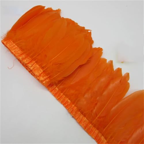 9,1 m Gänsefeder-Bordüre, 15–20 cm, weiß, natürliche Gänsefedern, Fransenband, Stoff, Basteln, DIY, dekorativ, Orange, 9,1 m 9,1 m Gänsefeder-Bordüre, 15–20 cm, weiß, natürliche Gänsefedern, Fransenband, Stoff, Basteln, DIY, dekorativ, Orange, 9,1 m von Generisch