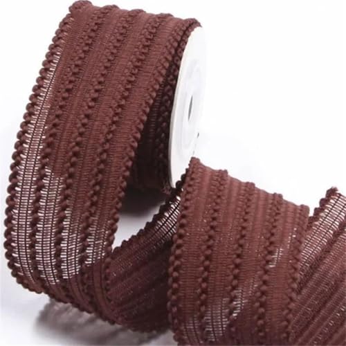 9,1 m Haarschleifen, DIY-Zubehör, Material, Hohlband, handgefertigt, Geschenkverpackung, Kaffee, 25 mm von Generisch