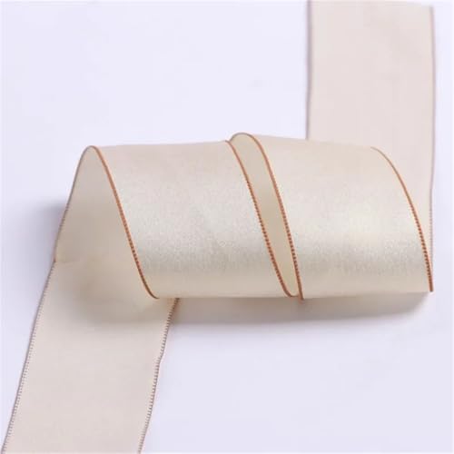 9,1 m Haarschleifenzubehör, Blumen-Geschenkverpackung, weiche Chiffonbänder, handgefertigt, Nähen, Handwerk, Beige, 38 mm 9,1 m Haarschleifenzubehör, Blumen-Geschenkverpackung, weiche Chiffonbänder, handgefertigt, Nähen, Handwerk, Beige, 38 mm von Generisch