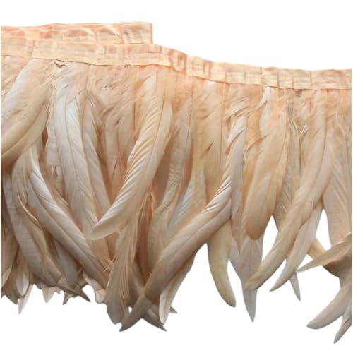 9,1 m Hahnfeder-Bordüre zum Nähen, 25–40 cm, Fransenbänder, Zubehör, DIY, Hochzeitsdekoration, Champagner, 25–30 cm 9,1 m Hahnfeder-Bordüre zum Nähen, 25–40 cm, Fransenbänder, Zubehör, DIY, Hochzeitsdekoration, Champagner, 25–30 cm von Generisch