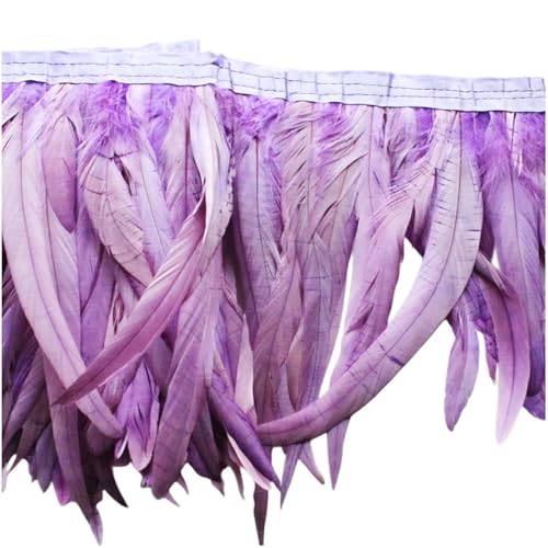 9,1 m Hahnfeder-Bordüre zum Nähen, 25–40 cm, Fransenbänder, Zubehör, DIY, Hochzeitsdekoration, Hellviolett, 25–30 cm 9,1 m Hahnfeder-Bordüre zum Nähen, 25–40 cm, Fransenbänder, Zubehör, DIY, Hochzeitsdekoration, Hellviolett, 25–30 cm von Generisch