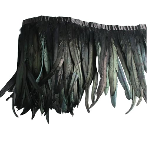 9,1 m Hahnfeder-Bordüre zum Nähen, 25–40 cm, Fransenbänder, Zubehör, DIY, Hochzeitsdekoration, Schwarz, 25–30 cm 9,1 m Hahnfeder-Bordüre zum Nähen, 25–40 cm, Fransenbänder, Zubehör, DIY, Hochzeitsdekoration, Schwarz, 25–30 cm von Generisch