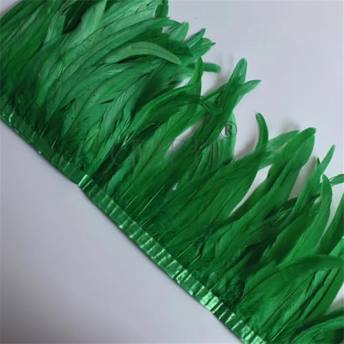 9,1 m Hahnfeder-Borten, 25–30 cm, Federbesatz, Hühnerfederbesatz, Kleid, Rock, Dekoration, EN8, 9,1 m von Generisch
