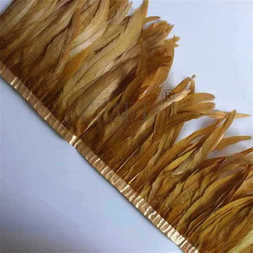 9,1 m Hahnfeder-Borten, 25–30 cm, mit Federn, bespannt, Hühnerfederbesatz, Kleid, Rock, Dekoration, Kaffee, 2 Meter 9,1 m Hahnfeder-Borten, 25–30 cm, mit Federn, bespannt, Hühnerfederbesatz, Kleid, Rock, Dekoration, Kaffee, 2 Meter von Generisch