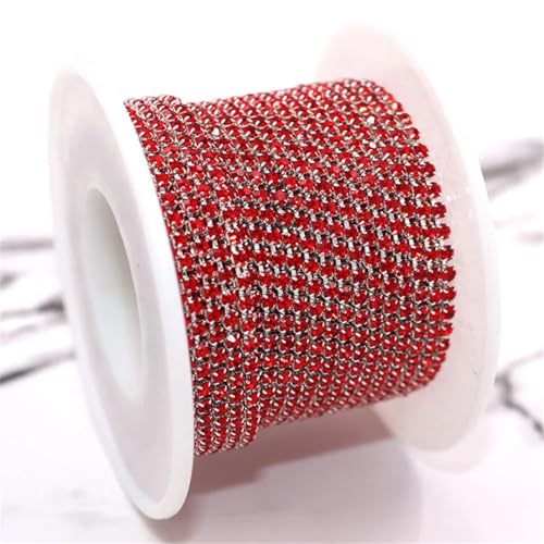 9,1 m Rolle Glaskristall-Strasssteine mit silberfarbener Basis, Cup-Kette zum Aufkleben von Kleidertaschen und Hochzeitskleid-Dekorationen 9,1 m Rolle Glaskristall-Strasssteine mit silberfarbener Basis, Cup-Kette zum Aufkleben von Kleidertaschen und Hochzeitskleid-Dekorationen von Generisch