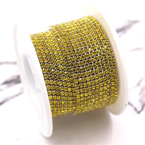 9,1 m Rolle Glaskristall-Strasssteine mit silberfarbener Basis, Cup-Kette zum Aufkleben von Kleidertaschen und Hochzeitskleid-Dekorationen 9,1 m Rolle Glaskristall-Strasssteine mit silberfarbener Basis, Cup-Kette zum Aufkleben von Kleidertaschen und Hochzeitskleid-Dekorationen von Generisch