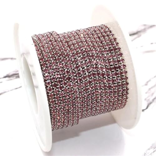 9,1 m Rolle Glaskristall-Strasssteine mit silberfarbener Basis, Cup-Kette zum Aufkleben von Kleidertaschen und Hochzeitskleid-Dekorationen 9,1 m Rolle Glaskristall-Strasssteine mit silberfarbener Basis, Cup-Kette zum Aufkleben von Kleidertaschen und Hochzeitskleid-Dekorationen von Generisch