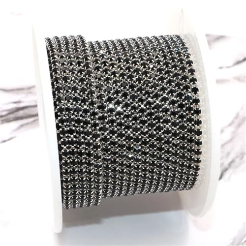 9,1 m Rolle Glaskristall-Strasssteine mit silberfarbener Basis, Cup-Kette zum Aufkleben von Kleidertaschen und Hochzeitskleid-Dekorationen 9,1 m Rolle Glaskristall-Strasssteine mit silberfarbener Basis, Cup-Kette zum Aufkleben von Kleidertaschen und Hochzeitskleid-Dekorationen von Generisch