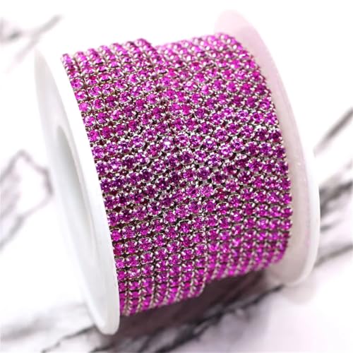 9,1 m Rolle Glaskristall-Strasssteine mit silberfarbener Basis, Cup-Kette zum Aufkleben von Kleidertaschen und Hochzeitskleid-Dekorationen 9,1 m Rolle Glaskristall-Strasssteine mit silberfarbener Basis, Cup-Kette zum Aufkleben von Kleidertaschen und Hochzeitskleid-Dekorationen von Generisch