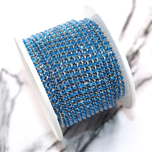 9,1 m Rolle Glaskristall-Strasssteine mit silberfarbener Basis, Cup-Kette zum Aufkleben von Kleidertaschen und Hochzeitskleid-Dekorationen 9,1 m Rolle Glaskristall-Strasssteine mit silberfarbener Basis, Cup-Kette zum Aufkleben von Kleidertaschen und Hochzeitskleid-Dekorationen von Generisch