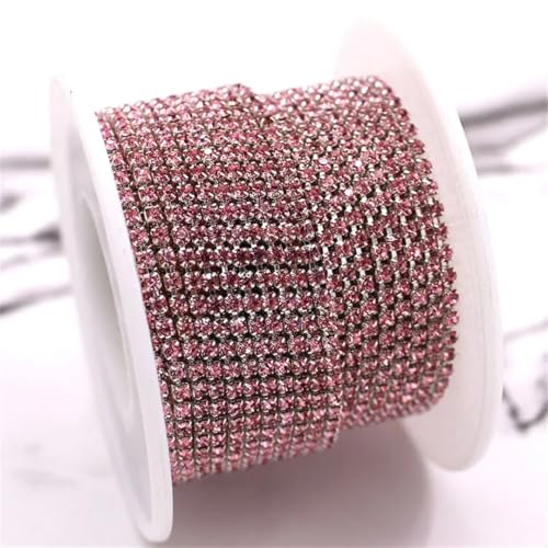 9,1 m Rolle Glaskristall-Strasssteine mit silberfarbener Basis, Cup-Kette zum Aufkleben von Kleidertaschen und Hochzeitskleid-Dekorationen 9,1 m Rolle Glaskristall-Strasssteine mit silberfarbener Basis, Cup-Kette zum Aufkleben von Kleidertaschen und Hochzeitskleid-Dekorationen von Generisch
