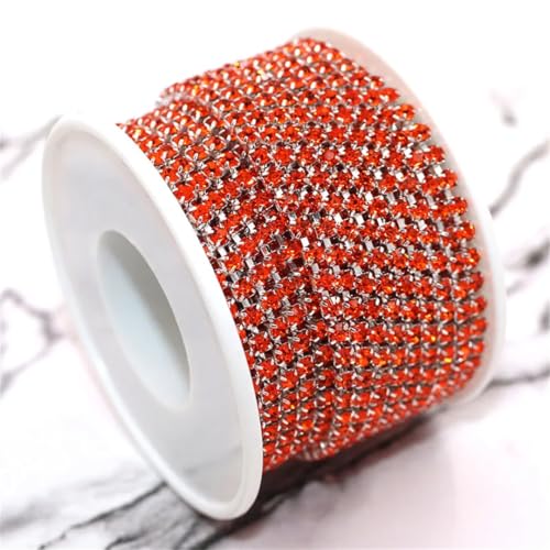 9,1 m Rolle Glaskristall-Strasssteine mit silberfarbener Basis, Cup-Kette zum Aufkleben von Kleidertaschen und Hochzeitskleid-Dekorationen 9,1 m Rolle Glaskristall-Strasssteine mit silberfarbener Basis, Cup-Kette zum Aufkleben von Kleidertaschen und Hochzeitskleid-Dekorationen von Generisch