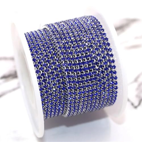 9,1 m Rolle Glaskristall-Strasssteine mit silberfarbener Basis, Cup-Kette zum Aufkleben von Kleidertaschen und Hochzeitskleid-Dekorationen 9,1 m Rolle Glaskristall-Strasssteine mit silberfarbener Basis, Cup-Kette zum Aufkleben von Kleidertaschen und Hochzeitskleid-Dekorationen von Generisch