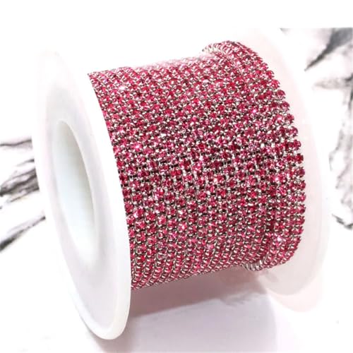 9,1 m Rolle Glaskristall-Strasssteine mit silberfarbener Basis, Cup-Kette zum Aufkleben von Kleidertaschen und Hochzeitskleid-Dekorationen 9,1 m Rolle Glaskristall-Strasssteine mit silberfarbener Basis, Cup-Kette zum Aufkleben von Kleidertaschen und Hochzeitskleid-Dekorationen von Generisch