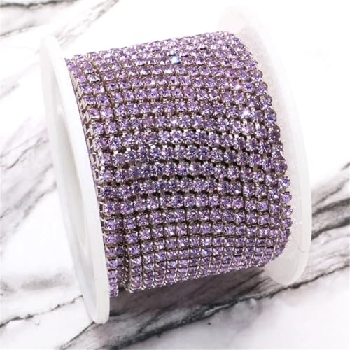 9,1 m Rolle Glaskristall-Strasssteine mit silberfarbener Basis, Cup-Kette zum Aufkleben von Kleidertaschen und Hochzeitskleid-Dekorationen 9,1 m Rolle Glaskristall-Strasssteine mit silberfarbener Basis, Cup-Kette zum Aufkleben von Kleidertaschen und Hochzeitskleid-Dekorationen von Generisch